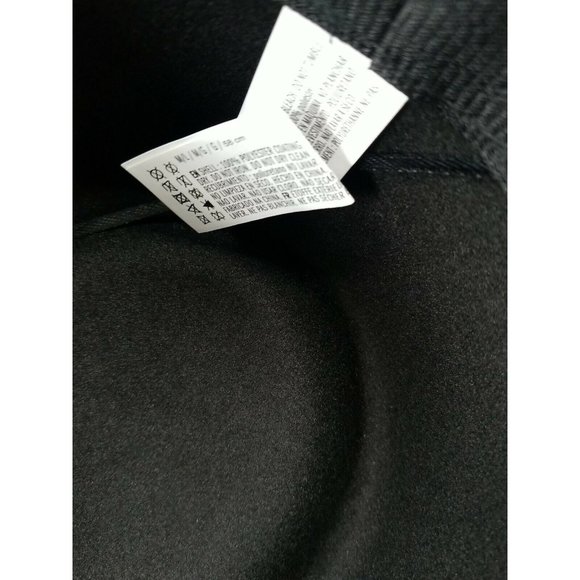 FEDOR LARGE BRIM FELT HAT BLACK WITH GOLD CURB CHAIN DETAILING SIZE M/L NWT - Picture 7 of 10